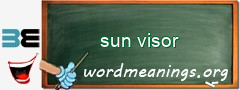 WordMeaning blackboard for sun visor